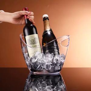 ถังน้ำแข็งพลาสติกใส4L ทันสมัยคีบแช่ไวน์แบบสั่งทำสำหรับเครื่องดื่มเบียร์แชมเปญความจุขนาดใหญ่สำหรับปาร์ตี้ของขวัญ - Product Image 2