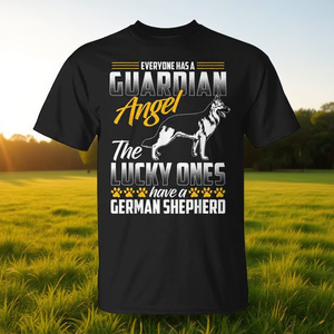 German Shepherd T-Shirt <b>Guardian</b> <b>Angel</b> Dog Lover <b>Gift</b> Black Medium - Product Image 3