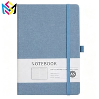 Carnet A5 multicolore à motif marbré, imprimé UV, logo doré, fermeture élastique, couverture rigide, pages anti-transfert, papeterie