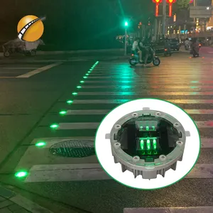 Aluminum Embedded Street Zebra Light Led Cat Eye Road Stud Road Safety Smart Zebra Crossing