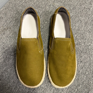 Mocasines de Ante Verde para Hombre, Estilo Slip-on, Tacón Bajo, Ligeros, Casuales, para Conducir al Aire Libre, Color Sólido, Detalle de Costura - Product Image 2