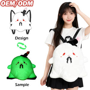 Mochila de Peluche Luminosa Personalizada con Mochila Extraíble, Iluminación Brillante en la Oscuridad, Mochila de Fantasma de Halloween, Mochila de Peluche Diaria para Niñas - Product Image 1