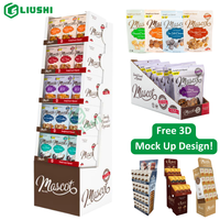 Présentoir de supermarché au détail présentoirs en carton présentoir pop aliments noix biscuit chips chocolat bonbons snack présentoir