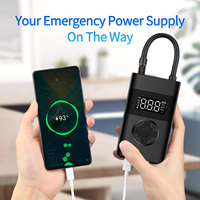 Nexest 4000mAh Batterie externe numérique intelligente portable ABS Compresseur de pneus sans fil 150psi pour voiture et moto