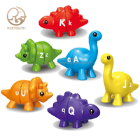 Vente en gros de numéros assortis Jouet à moteur fin Reconnaissance de numéros double face Jouet d'apprentissage de comptage de dinosaures d'âge préscolaire pour les tout-petits