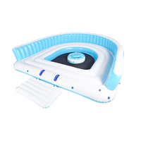Vente Flash : Île Flottante Gonflable Personnalisée pour 6 Personnes – Bateau de Repos Aquatique en PVC Idéal pour Fêtes au Lac et Piscine