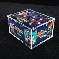 Boîte de rangement magnétique Riftbound Proving Grounds TCG Riftbound Booster Box en acrylique avec couvercle magnétique