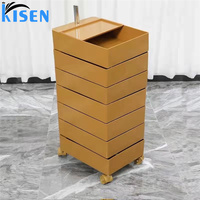 Table d'appoint multifonctionnelle KISEN pour salon, chariot de rangement pour salon de coiffure, armoire de beauté et spa amovible, style moderne