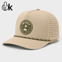 Casquette de baseball 5 panneaux perforée découpée au laser, style Dad Hat, pour le sport et le golf, réglable, brodée, sublimée, type Trucker