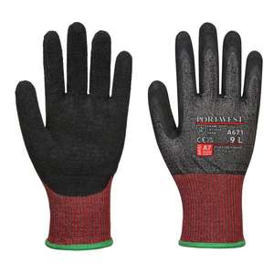 PORTWEST - A671K8RXS CS AHR13 Gant noir coupé en latex-GANTS EAN 5036108361007 - Product Image 1