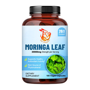 Customized Service Moringa Leaf Supports Healthy Antioxidant Activity with Moringa 20:1 Extract <b>Herbal</b> <b>Supplement</b> Vegan Capsules - Product Image 1
