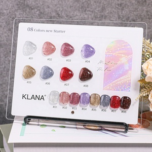 KLANA - Juego de Gel con Purpurina de Diamante en 8 Colores, Venta al por Mayor, Lentejuelas Trituradas de Varios Tamaños, Fórmula Segura de Bajo Olor, Etiqueta Privada Gratuita - Product Image 4