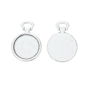 Pendentif cabochon en forme de montre de poche, en alliage de zinc bronze antique, <span class=keywords><strong>pour</strong></span> <span class=keywords><strong>badge</strong></span> de cosplay steampunk - Product Image 2