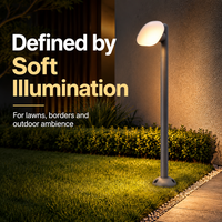 Lampadaire LED d'extérieur pour jardin, design moderne et minimaliste, éclairage uniforme et doux, 3000K, économe en énergie, pour l'aménagement paysager