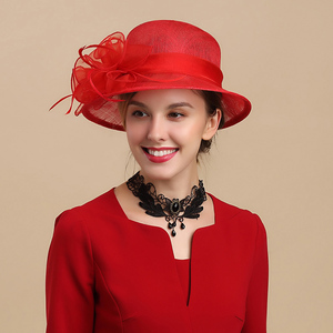 Sombrero de fieltro Sombreros Fedora femeninos Mujeres British Royal Ascot Hat Lady Sombrerería y Fancinators - Product Image 4