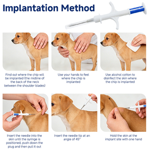 Microchip RFID pour animaux de compagnie 1,4x8 mm avec seringue ISO11784/11785, microchip implantable pour petits animaux, <span class=keywords><strong>chat</strong></span>, chien, lapin - Product Image 5