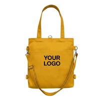 Tas Kanvas Logo Kustom Berkualitas Tinggi dengan Banyak Kantong, Penutup Ritsleting, Kapasitas Besar, Tas Kanvas Serbaguna
