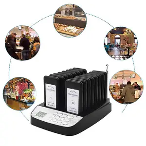 Wireless Restaurant Guest Pagers restaurant Paging Waiter Pager Receiver Pager Beeper Service Calling System With Screen Cafe