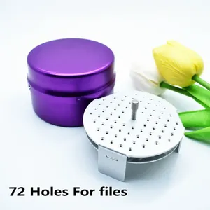 Dental 72 Holes Endo Files Holder Dental Autoclave Disinfection <b>Box</b> <b>Metal</b> Sterilizer Case Burs For Oral Care <b>Tools</b> - Product Image 5