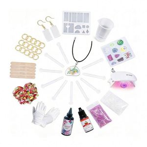 Bulk Order Jewelry Resin Craft Making Kit Crystal Clear Hard Cure <b>UV</b> <b>Light</b> Silicone Molds Tools Accessories Supplies Model - Product Image 5