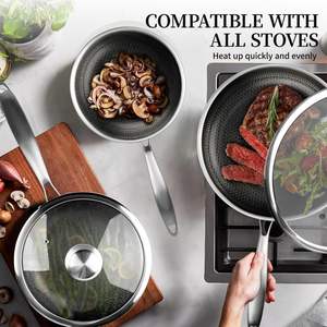 Juego de sartenes antiadherentes de 6 piezas, sartenes ecológicas de 8 9,5 y 12 pulgadas para cocinar - Product Image 4