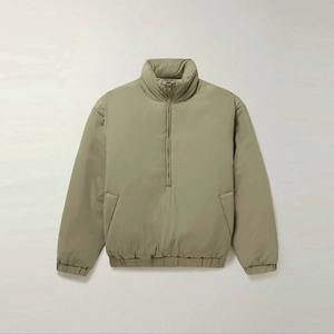 Blouson matelassé demi-zip personnalisé OEM pour homme, col montant, coupe oversize, style streetwear, printemps, écologique, imperméable, vente en gros, extérieur - Product Image 2
