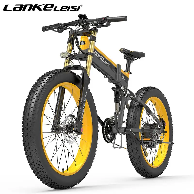 LANKELEISI-bicicleta eléctrica de montaña XT750PLUS, 1000W, 48v, 17,5 Ah, 26 pulgadas, neumático ancho