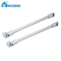 Installation facile Connecteur de tube chromé pour salle de bain Quincaillerie de porte de douche Barre de support de porte de douche en acier inoxydable