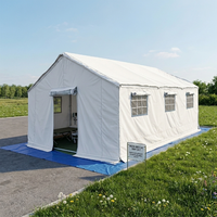 Tente de secours rapide pour la production post-catastrophe, abri d'urgence extérieur à montage rapide, conception personnalisée pour les projets humanitaires