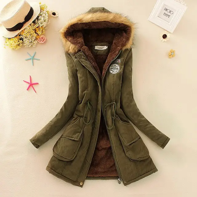 Astrid-manteaux avec col en fourrure pour femmes, veste parka longue et ajustée, à la mode, automne-hiver 2020