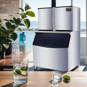 Máquina para Hacer Hielo NES-1TC, Máquina de Hielo Comercial de Alta Productividad, 1000 kg/24 h, Almacenamiento de 500 kg - Product Image 3