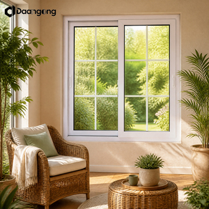 Fenêtre coulissante en <span class=keywords><strong>PVC</strong></span> à <span class=keywords><strong>double</strong></span> <span class=keywords><strong>vitrage</strong></span> série 60, à rupture de pont thermique, insonorisée, écoénergétique pour maison et bureau - Product Image 1