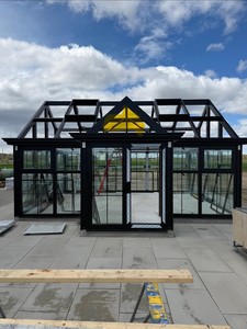 Veranda Moderna in Alluminio e Vetro, Lussuoso Solarium <span class=keywords><strong>da</strong></span> Esterno, <span class=keywords><strong>Giardino</strong></span> d'Inverno con Vetro Laminato Temperato per Villa e <span class=keywords><strong>Giardino</strong></span> - Product Image 3