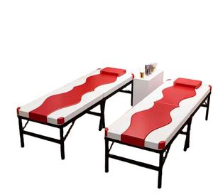 Cama de belleza plegable portátil, cama de masaje manual para uso doméstico, cama para terapia de moxibustión con agujas, cama para tatuajes, cama para bordado - Product Image 2