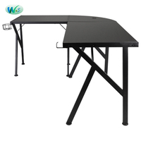 Bureau de jeu pour ordinateur WS4547, forme originale, design cool, table PC, bureau d'ordinateur étroit et réglable, bureau