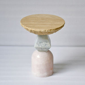 Mesa de Comedor Personalizada de Estilo Escandinavo en Mármol Natural Travertino Jade Ónix Rosa Muebles para Sala de Estar - Product Image 5