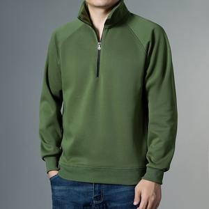 Sweat-shirt de golf athlétique à fermeture éclair 1/4 personnalisé avec logo pour homme, 100% coton, respirant, à séchage rapide, ODM - Product Image 3