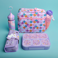 Emballage personnalisé pour enfants, boîte à déjeuner étanche, bouteille d'eau pour enfants, ensemble de bento avec sac à lunch isolé pour l'école