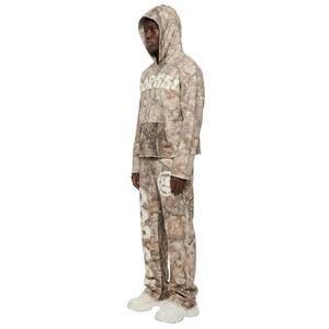 Conjunto Deportivo de Camuflaje TOPSHOW, Sudadera con Capucha y Pantalones Deportivos con Cremallera y Bordado Personalizado para Hombre - Product Image 2