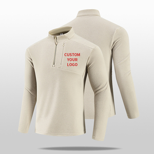 Camiseta ajustada ligera de secado rápido personalizada para hombre, camiseta de entrenamiento activo, camisetas deportivas con media cremallera - Product Image 4