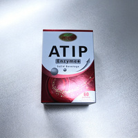 Boîte d'emballage pliable pour poudre de complément alimentaire enzymatique aseptique biodégradable avec logo personnalisé imprimé et bande d'ouverture facile