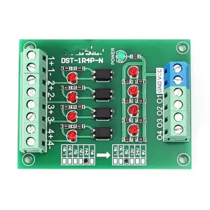 光耦合器隔离板电压转换器24V至3.3V/5v至24V/12v至24V 4通道隔离模块PLC信号电平板