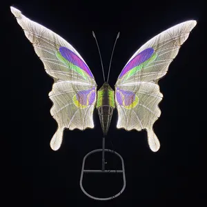 2024 Hot Sale Wedding Props Wrought Irony Electric Luminous Butterfly Wedding Decoration Catwalk Stage Arrangement Ornaments