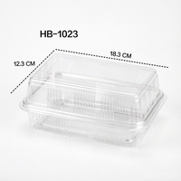 Boîtes d'emballage alimentaire industrielles rectangulaires en PET transparent personnalisables pour nouilles, pain, salade, sushi, noix, gelée