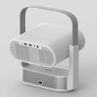 Projecteur Full HD 1080P pour cinéma maison, petit et portable, 500 lumens ANSI, LED, Android 14.0, avec haut-parleur, projecteur à haute luminosité