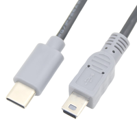 Cable de Fibra Óptica Coaxial OTG Micro Mini USB B Macho a Tipo C de Alta Velocidad con Cubierta de PVC para Altavoz y Micrófono