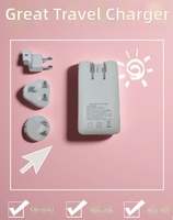 Chargeur GaN 65W de la taille d'une carte de crédit Maple avec prises pliables |   Double Port PD 3.0 Charge Rapide Ports USB-A/USB-C OTP Écologique