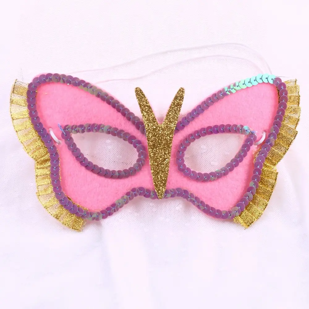 Glitter Schmetterling Augen maske billig benutzer definierte Halloween Party Cosplay Maske