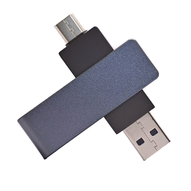 32GB Rotating Dual-Port USB Flash Drive USB3.0/2.0 and Type-C Interface 64GB High Speed Pendrive Gift
