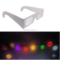 Verres de diffraction de coeur de Noël de papier de fête de vacances impression personnalisée lunettes de feu d'artifice 3d personnalisables